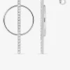 Boucles d'oreilles pendantes argent rhodié 925 ‰ et oxyde de zirconium SO OR