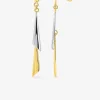 Boucles d'oreilles pendantes bicolores or 750 ‰ SO OR