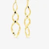 Boucles d'oreilles pendantes double serpentin plaqué or SO OR
