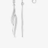 Boucles d'oreilles pendantes courbes effet empierré argent 925‰ rhodié SO OR