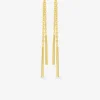 Boucles d'oreilles pendantes tiges plaqué or SO OR
