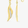 Boucles d'oreilles pendantes bicolores or 375‰ SO OR