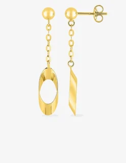 Boucles d'oreilles pendantes or jaune 375‰ SO OR