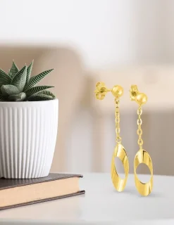 Boucles d'oreilles pendantes or jaune 375‰ SO OR