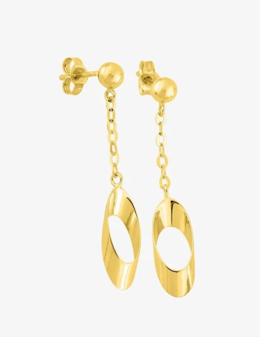 Boucles d'oreilles pendantes or jaune 375‰ SO OR