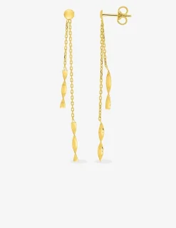 Boucles d'oreilles pendantes or jaune 375‰ SO OR