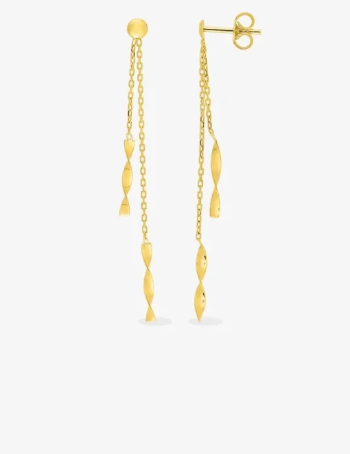 Boucles d'oreilles pendantes or jaune 375‰ SO OR