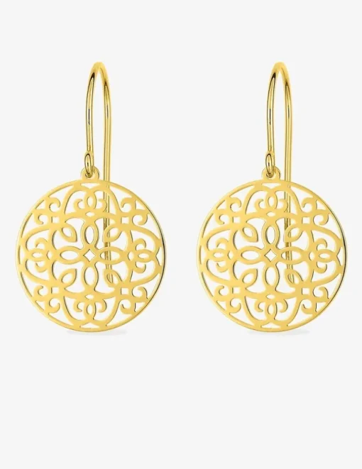 Boucles d'oreilles pendantes or jaune 375‰ SO OR