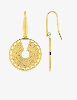 Boucles d'oreilles pendantes en acier doré SO OR