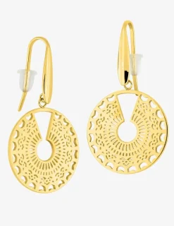 Boucles d'oreilles pendantes en acier doré SO OR
