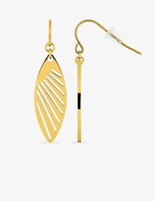Boucles d'oreilles pendantes en acier doré SO OR