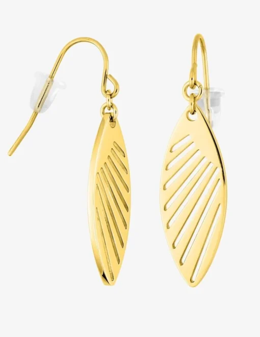 Boucles d'oreilles pendantes en acier doré SO OR