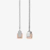 Boucles d'oreilles pendantes bicolores argent 925 ‰, tout métal SO OR