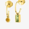 Boucles d'oreilles pendantes or jaune 750 ‰ péridot et citrine SO OR