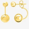 Boucles d'oreilles pendantes boules or jaune 750 ‰ SO OR