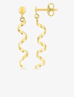 Boucles d'oreilles pendantes or jaune 750 ‰ SO OR