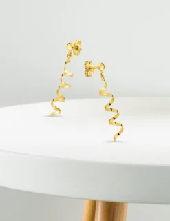 Boucles d'oreilles pendantes or jaune 750 ‰ SO OR