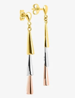 Boucles d'oreilles pendantes 3 ors 750 ‰ SO OR