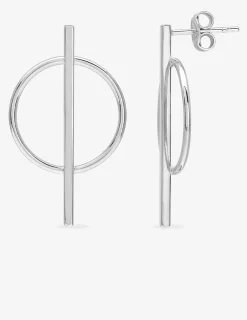 Boucles d'oreilles pendantes anneau argent 925‰ SO OR