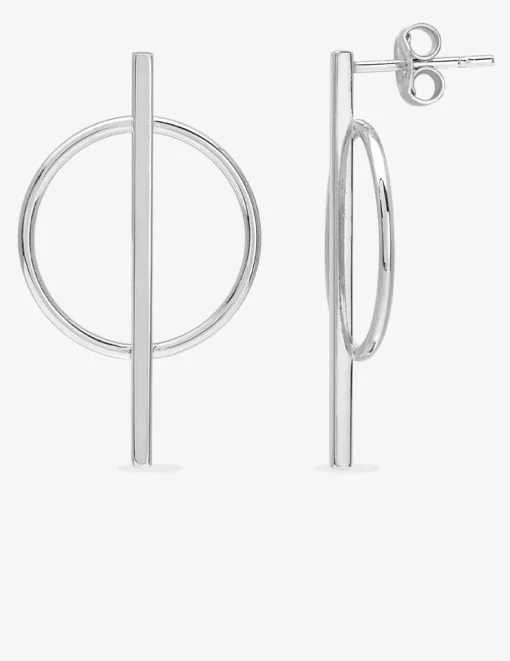 Boucles d'oreilles pendantes anneau argent 925‰ SO OR