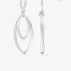 Boucles d'oreilles pendantes motif ovale argent 925‰ SO OR