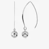Boucles d'oreilles pendantes boules acier SO OR