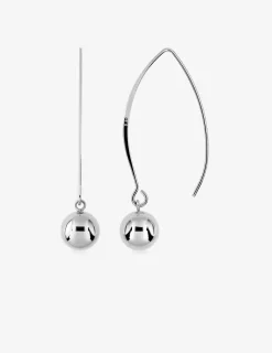 Boucles d'oreilles pendantes boules acier SO OR