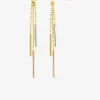 Boucles d'oreilles pendantes or jaune, rose 375 ‰ et rhodium SO OR