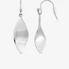 Boucles d'oreilles pendantes feuille acier SO OR