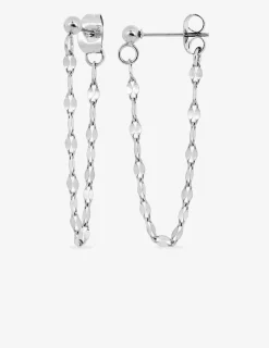 Boucles d'oreilles pendantes chaîne acier SO OR