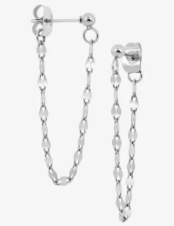 Boucles d'oreilles pendantes chaîne acier SO OR