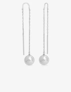 Boucles d'oreilles pendantes boule en argent 925‰ rhodié SO OR