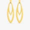 Boucles d'oreilles pendantes plaqué or SO OR