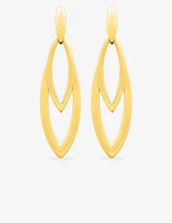 Boucles d'oreilles pendantes plaqué or SO OR
