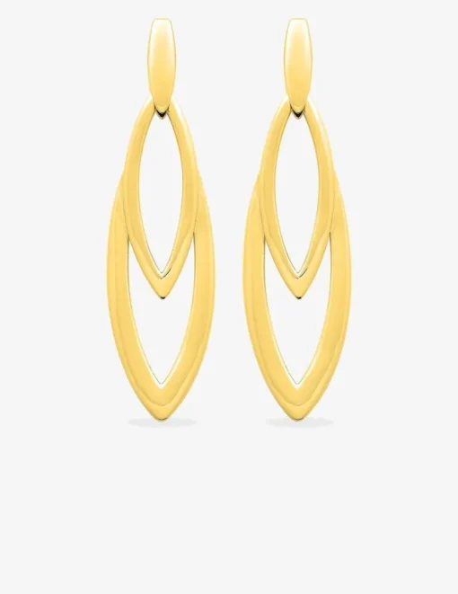 Boucles d'oreilles pendantes plaqué or SO OR