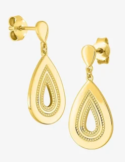 Boucles d'oreilles pendantes plaquées or SO OR