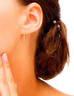 Boucles d'oreilles pendantes plaquée or SO OR