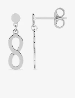 Boucles d'oreilles pendantes motif infini argent 925‰ SO OR