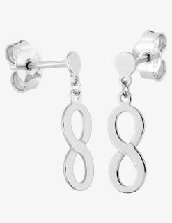 Boucles d'oreilles pendantes motif infini argent 925‰ SO OR