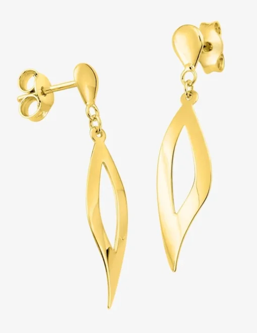 Boucles d'oreilles pendantes fantaisie or jaune 375 ‰ SO OR