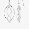 Boucles d'oreilles pendantes feuille en argent 925‰ rhodié SO OR