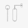 Boucles d'oreilles pendantes, argent 925 ‰ rhodié SO OR