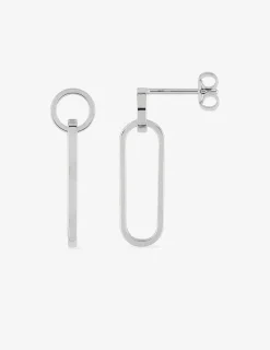Boucles d'oreilles pendantes, argent 925 ‰ rhodié SO OR