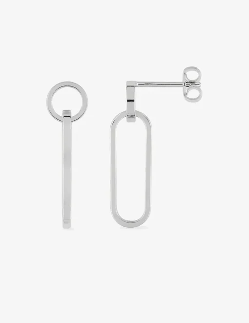 Boucles d'oreilles pendantes, argent 925 ‰ rhodié SO OR