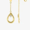 Boucles d'oreilles pendantes or jaune 375 ‰ et oxydes de zirconium SO OR