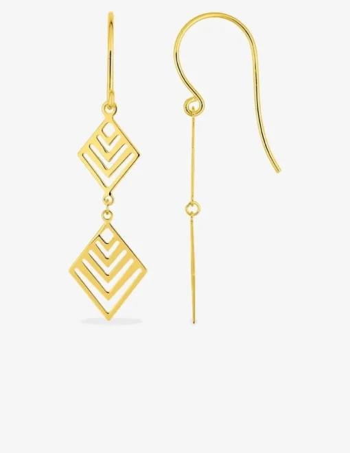 Boucles d'oreilles pendantes en plaqué or SO OR