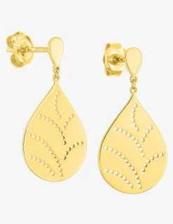 Boucles d'oreilles pendantes en plaqué or en forme de goute SO OR