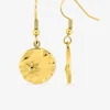Boucles d'oreilles pendantes et crochet en acier doré SO OR