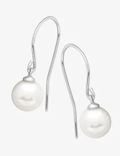 Boucles d'oreilles pendantes perles de culture eau douce argent rhodié 925‰ SO OR