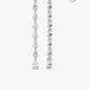 Boucles d'oreilles pendantes argent rhodié 925‰ avec oxyde de zirconium 38 mm SO OR